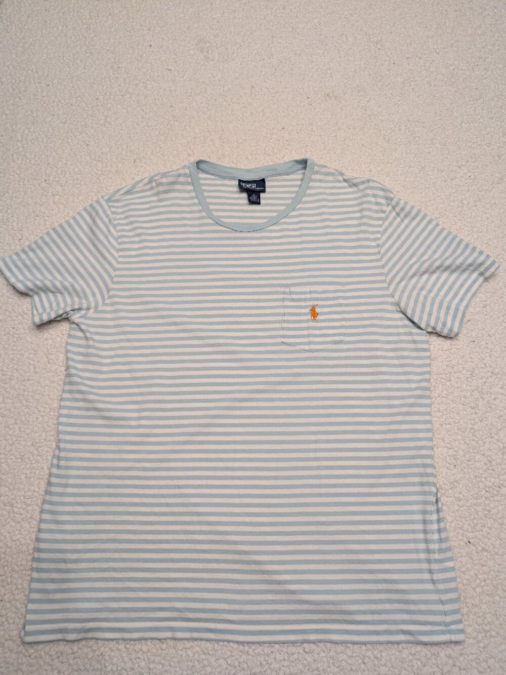 Polo Ralph Lauren Striped Pocket Tee XL Blue White